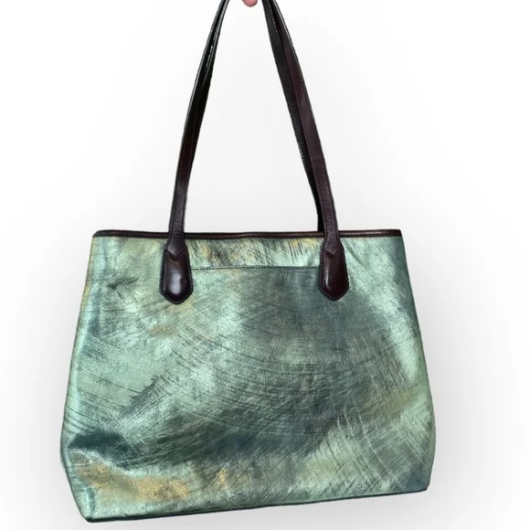 Brahmin Duxbury Satchel - Hunter Mayara Metallic Tote - Picture 4 of 17